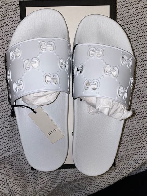 gucci white slides womens|gucci women's slides clearance sale.